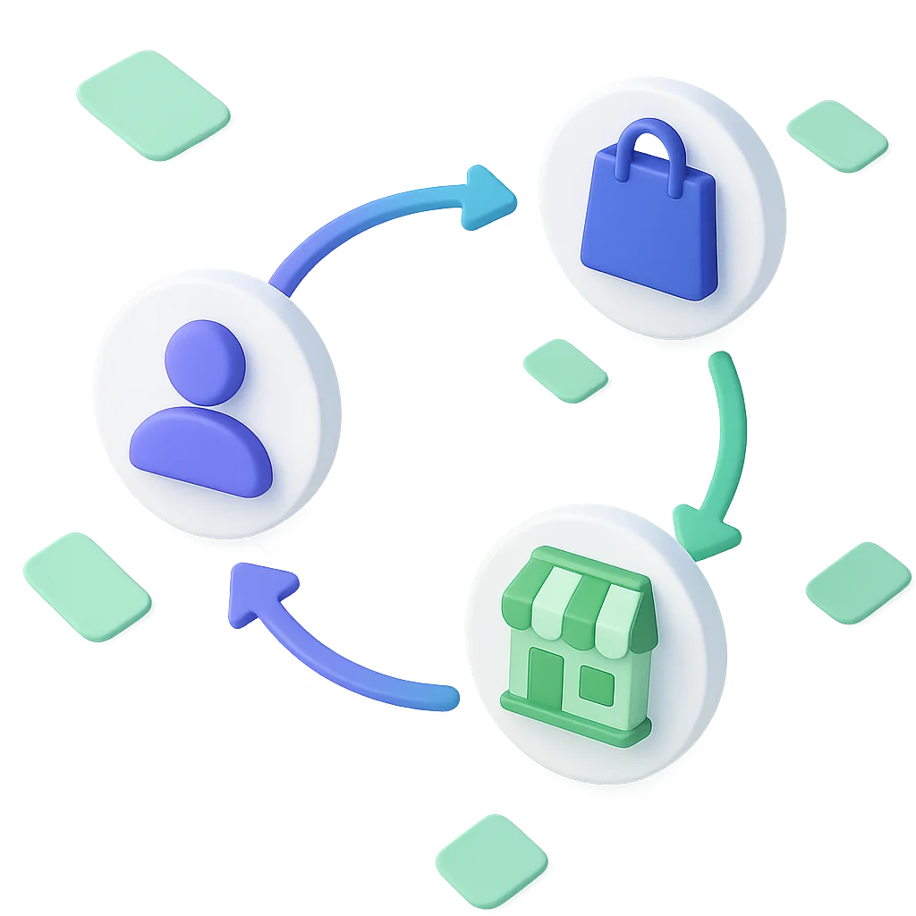 사용자, 브랜드, 로컬 비즈니스가 자연스럽게 연결